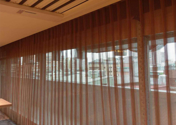 Hotel Morden Metal Coil Drapery 1.5mm Metal Mesh Shower Curtain Dividers 8x8mm